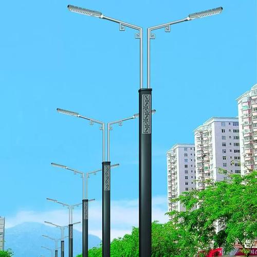 厂家731竹节式灯柱灯杆自弯臂灯杆双臂灯杆路灯